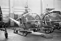 Royal Navy Hiller HTE-2 XS167 stored at Wroughton (1976)