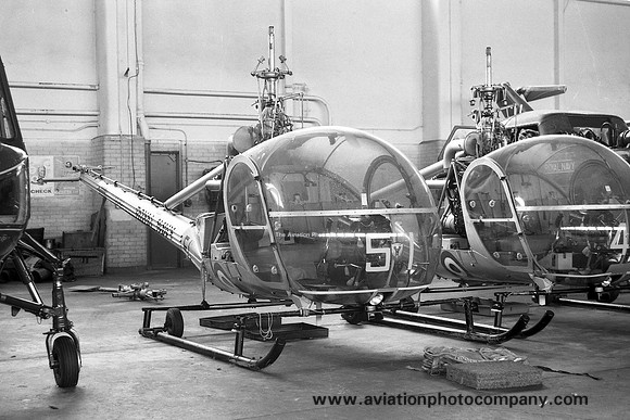 Royal Navy Hiller HTE-2 XS167 stored at Wroughton (1976)