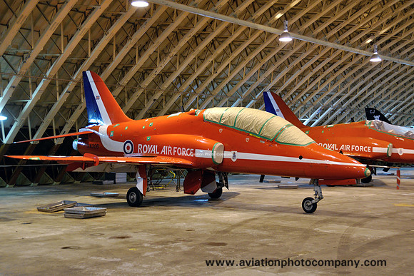 RAF Red Arrows Hawker Siddeley Hawk T.1 XX306 stored at Shawbury (2013)