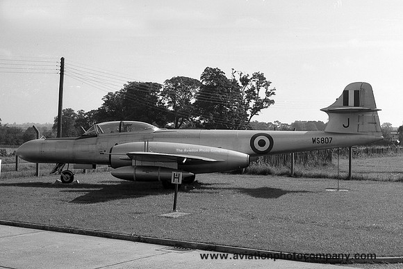 RAF Gloster Meteor NF.14 WS807 displayed at RAF Watton (1968)