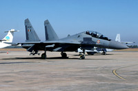 Indian Air Force 30 Squadron Sukhoi Su-30MKI SB035 at Aero India (2005)