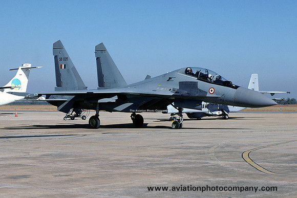 Indian Air Force 30 Squadron Sukhoi Su-30MKI SB035 at Aero India (2005)