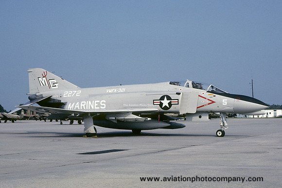 US Marines VMFA-321 McDonnell F-4N Phantom 152272/MG-5 at NAS Atlanta (1980)