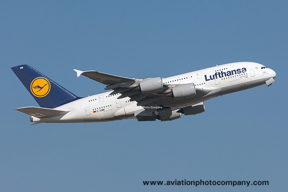 Lufthansa Airbus A380-800 D-AIMM at Frankfurt IAP (2016)