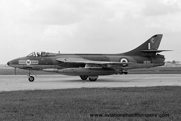 RAF 20 Squadron Hawker Hunter FGA.9 XE610/C at RAF Tengah (1966)