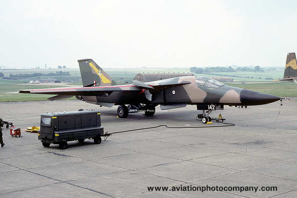 RAAF 1 Squadron GD F-111C A8-142 at Boscombe Down (1990)