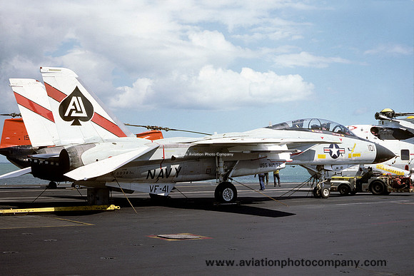 US Navy VF-41 Grumman F-14A Tomcat 160381/AJ-101 onboard USS Nimitz (1978)