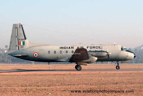 Indian Air Force Hawker Siddeley HS.748-200 H-1516 at Aero India (2011)