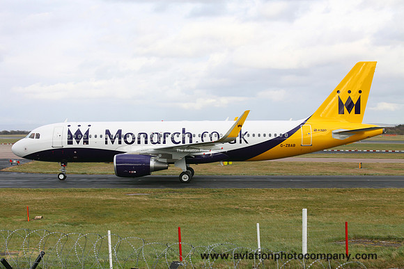 Monarch Airlines Airbus A320-214 G-ZBAB at Manchester 2013)