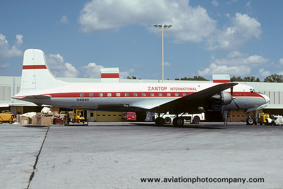 Zantop International Douglas DC-6 N41840 at Atlanta IAP (1977)