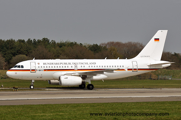 German Air Force FBS Airbus A319CJ 15+02 at Wittmund (2013)