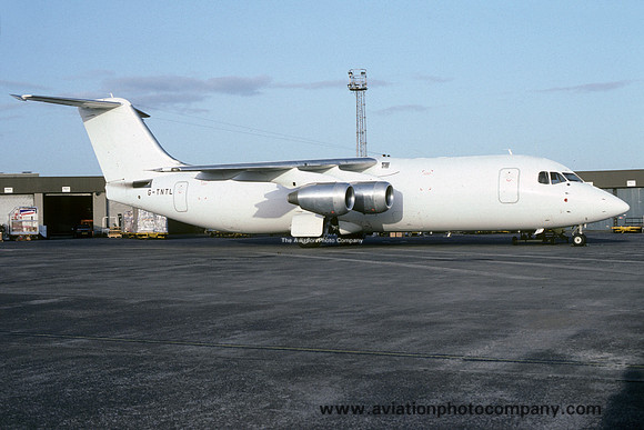 TNT BAe 146-300 G-TNTL at Prestwick (1992)