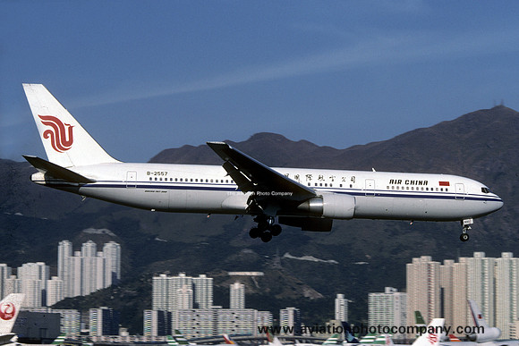 Air China Boeing 767-300 B-2557 at Hong Kong Kai Tek (1994)