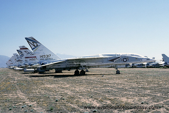 USN RVAH-12 North American RA-5C Vigilante 149317/NG601 stored at MASDC Davis Monthan (1978)