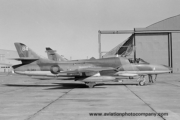 RAF 1 TWU Hawker Hunter T.7 XL583 at RAF Lossiemouth (1979)