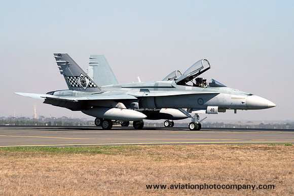 RAAF 77 Squadron McDonnell Douglas F/A-18A A21-48 at Avalon (2007)
