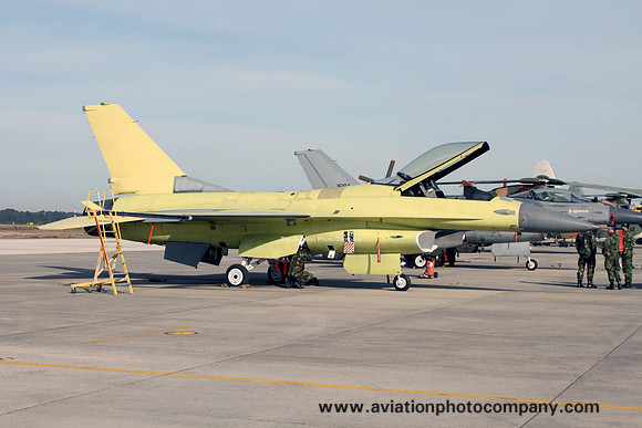 Portuguese Air Force GD F-16A 15135 in primer during MLU (2013)