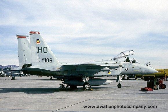 USAF 49 TFW 9 TFS McDonnellD F-15A Eagle 77-0106/HO at Nellis AFB (1980)