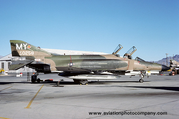 USAF 347 TFW 339 TFS McDonnell F-4E Phantom 69-0258/MY at Nellis AFB (1976)