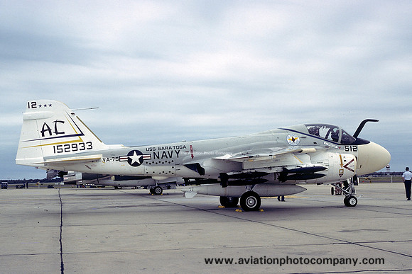 US Navy VA-75 Grumman A-6E Intruder 152933/AC-512 (1977)