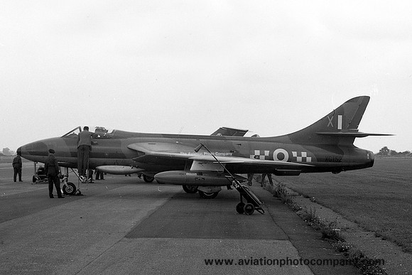 RAF 19 Squadron Hawker Hunter F.6 XG152/X at RAF Church Fenton (1958)