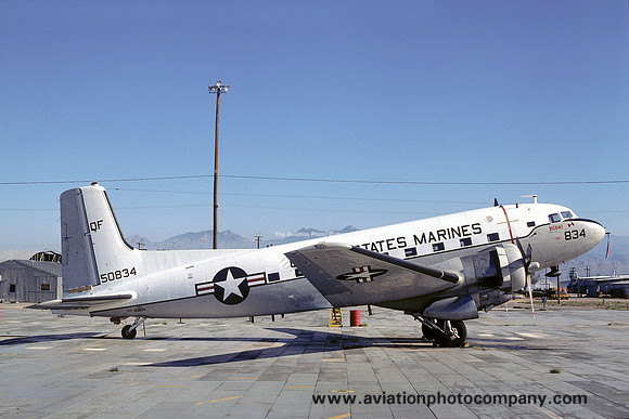 USMC H&MS-37 Douglas C-117D 50834 at MASDC Davis Monthan (1977)