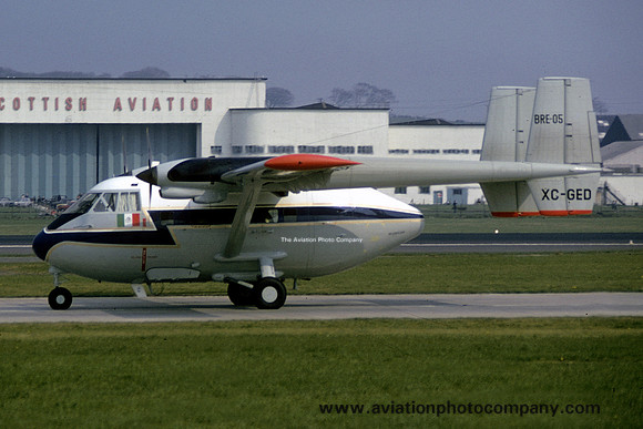 Mexican Air Force IAI Arava BRE-05/XC-GED at Prestwick (1974)