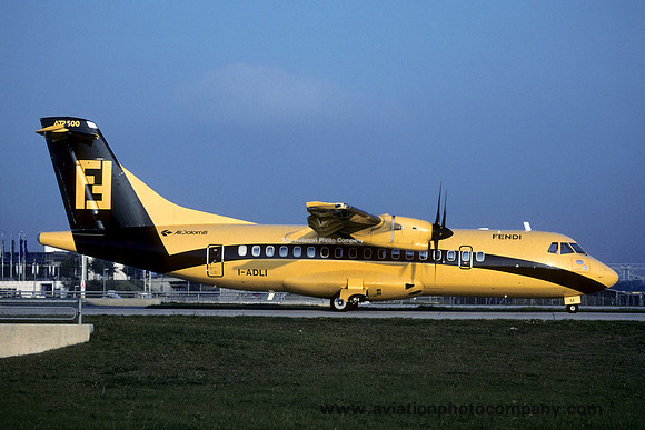Air Dolomiti ATR-42 I-ADLI in Fendi colour scheme at Munich (1998)