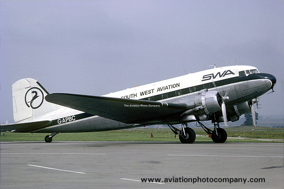 South West Aviation Douglas C-47B Dakota G-aPBC (1970)