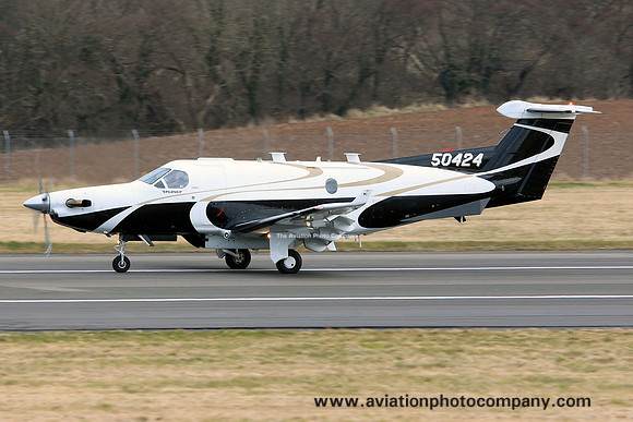 US Air Force Pilatus U-28A 05-0424 at Prestwick (2013)