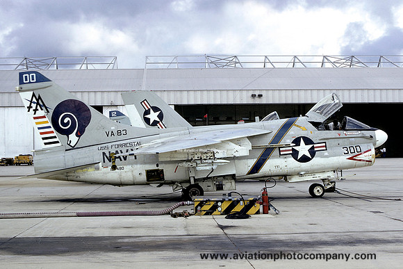 US Navy VA-83 LTV A-7E Corsair II 157480/AA-300 (1973)