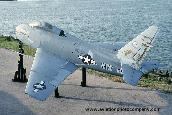 US Navy North American F-1E Fury 139516 displayed at Galvaston (1982)
