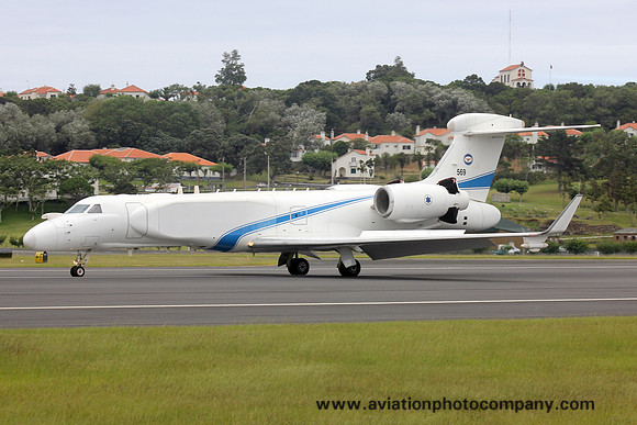 Israeli Air Force 122 Squadron Gulfstream 550 CAEW 569 at Lajes (2015)