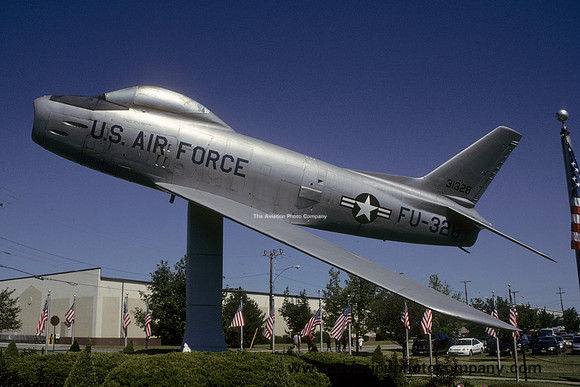 USAF North American F-86H 53-1328 displayed at Hanscom Field (1992)