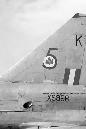 RAF 5 Squadron English Electric Lightning F.6 XS898/K tail fin (1970)