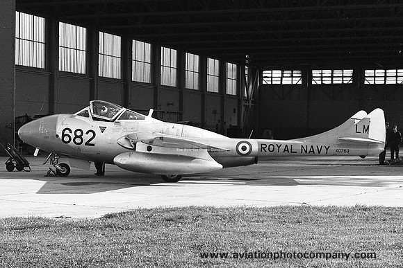 Royal Navy Lossiemouth Station Flight De Havilland Sea Vampire T.22 XG769/LM682 at RAF Wattisham (1967)