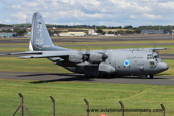 Jordanian Air Force Lockheed C-130H Hercules 357 at Prestwick (2024)