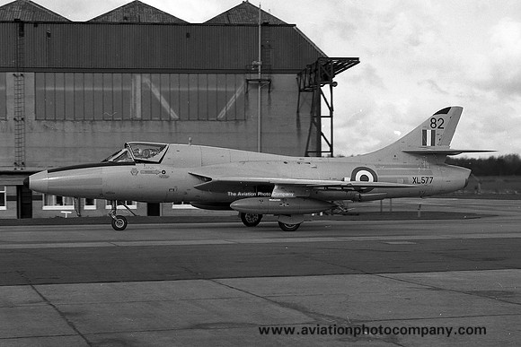 RAF 229 OCU Hawker Hunter T.7 XL577 at RAF Coltishall (1968)