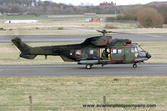 Dutch Air Force 300 Squadron Aerospatiale AS.532UL S-419 at Prestwick (2013)
