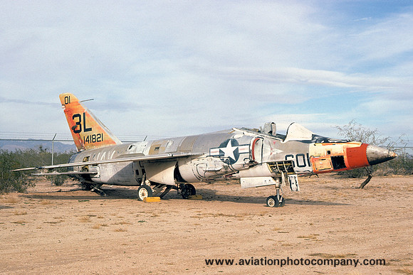 US Navy VT-26 Grumman F-11A Tiger 141821/3L-601 at the Pima County Museum (1975)