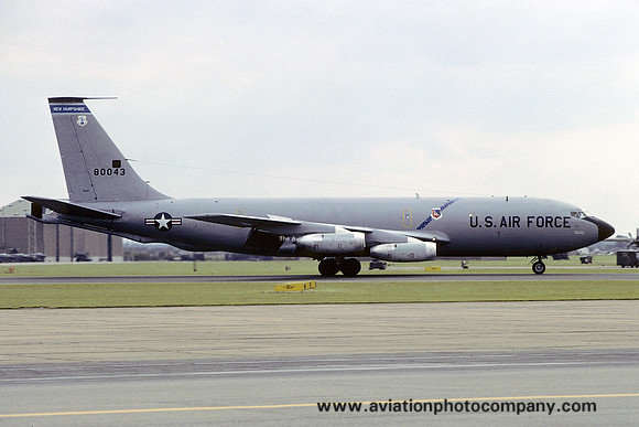 USAF New Hampshire ANG 133 ARS Boeing KC-135A Stratotanker 58-0043 at RAF Mildenhall (1980)