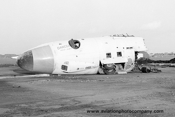 RAF Vickers Valiant nose section at the Manston Fire School