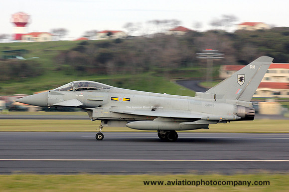 RAF 11 Squadron BAE Typhoon FGR.4 ZJ923/DM at Lajes (2013)