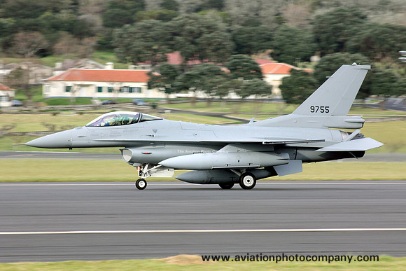 Egyptian Air Force Lockheed F-16C 9755 on delivery through Lajes (2013)