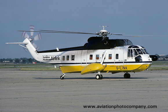 British Caledonian Helicopters Gatwick-Heathrow Airlink Sikorsky S-61N G-LINK (1978)