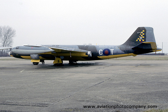 RAF 100 Squadron English Electric Canberra WJ680 stored at RAF Wyton (1992)