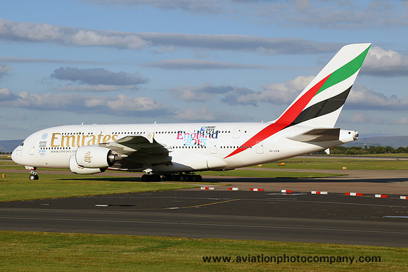 Emirates AIrbus A380-800 A6-EEM at Manchester (2015)