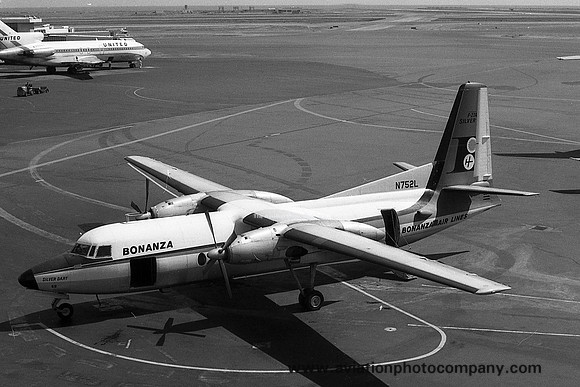 Bonanza Air Lines Fairchild F-27 N752L (1968)