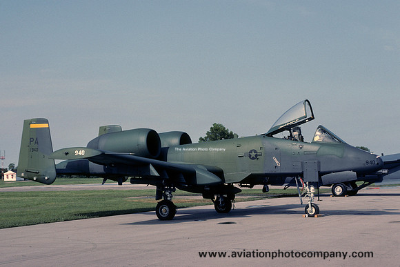 USAF Pennsylvania ANG 103 FS Fairchild A-10A Thunderbolt 81-0940/PA (1992)