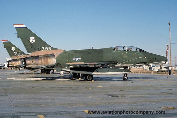 USAF Indiana ANG North American F-100F Super Sabre 56-3795 at MASDC Davis Monthan (1979)